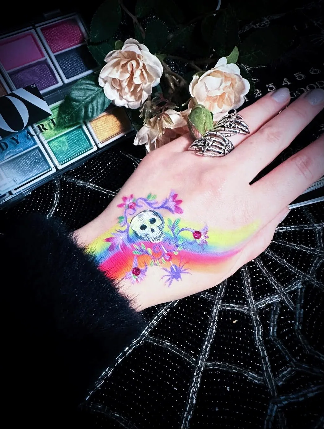 Colourful hand painting by Tori Addams